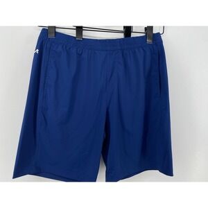 REDVANLY Shorts Mens Medium Blue 9" Athletic Golf Gym Quick Dry Stretch Light